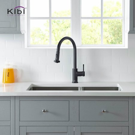 Kibi Casa Single Handle Pull Down Kitchen Sink Faucet KKF2002MB
